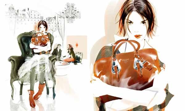 Фэшн иллюстрации девушек от Sophie Griotto