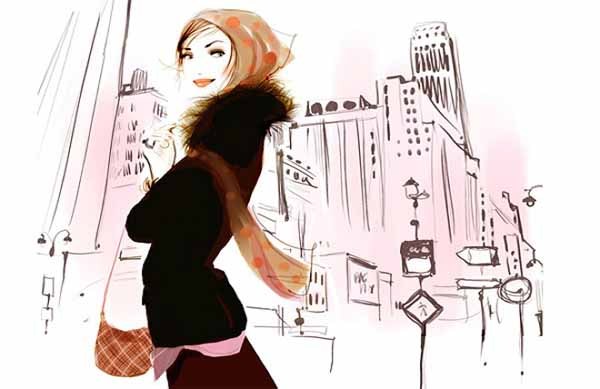 Фэшн иллюстрации девушек от Sophie Griotto