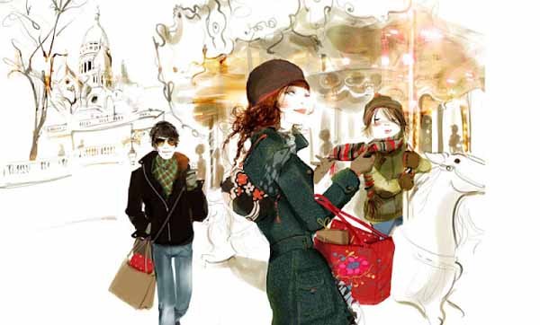 Фэшн иллюстрации девушек от Sophie Griotto