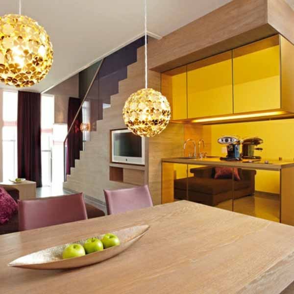 modern-kitchen-yellow-cabinets-lighting