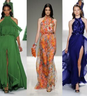 Cтильные шифоновые платья на весну 2014 года