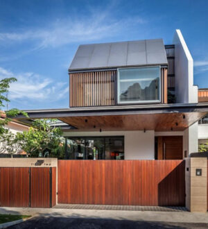 Сложный современный дизайн загородного дома в Сингапуре