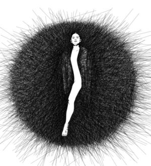 Частичная вышивка