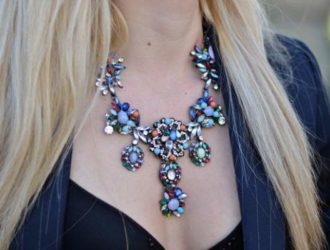 Крупное ожерелье — стильное украшение