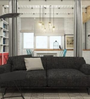 Интерьер квартиры студии, площадью 36 кв.м.