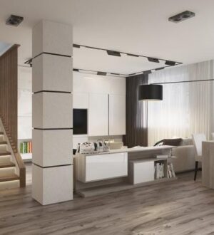 Сочетание бежевых и коричневых цветов в интерьере