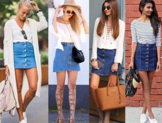С чем носить джинсовую юбку