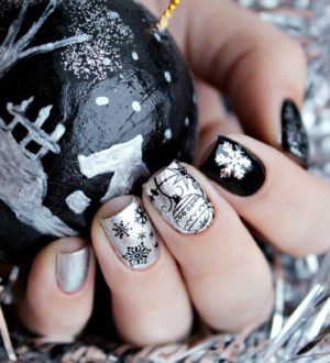 Маникюр новогодней тематики