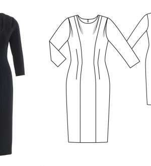 Технический рисунок платья